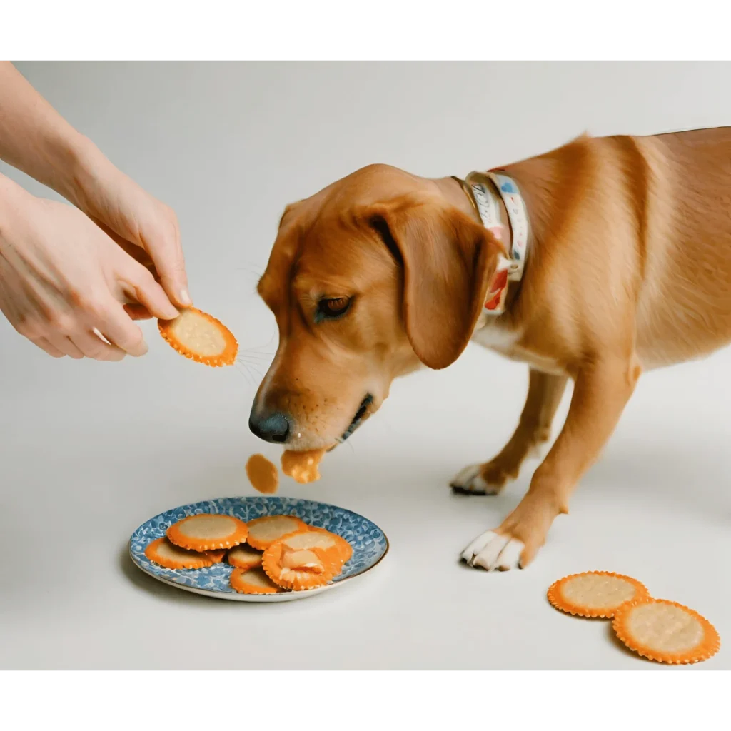 Right way to feed ritz crackers to dogs
